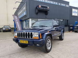 Jeep cherokee 2001 blauw / creme (Verkocht)